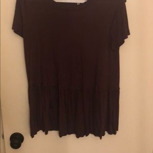 Peplum plum top